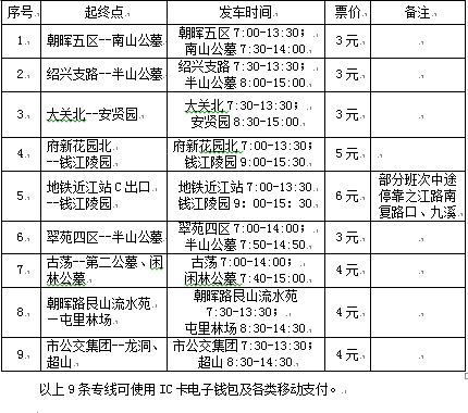 1】9条公交扫墓专线12月21日,22日,23日,公交集团将开通至南山公墓