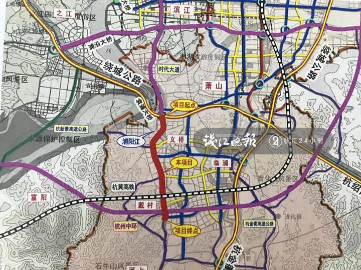 杭州中河-时代高架将向南延伸,一路直达规划城市中环线