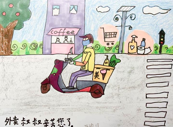 30多幅小学生手绘画出了奋战在各行各业的爸妈群像