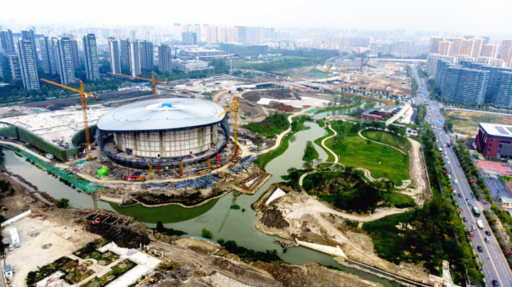 杭州大运河亚运公园揭开面纱