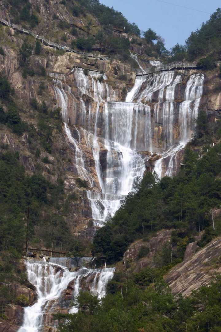 大饱眼福中华第一高瀑天台山大瀑布重现