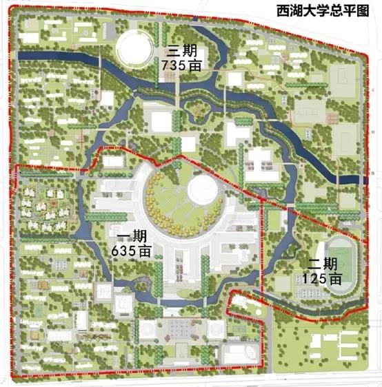 西湖大学主校区:一期整体桩基施工基本完成,二期上个