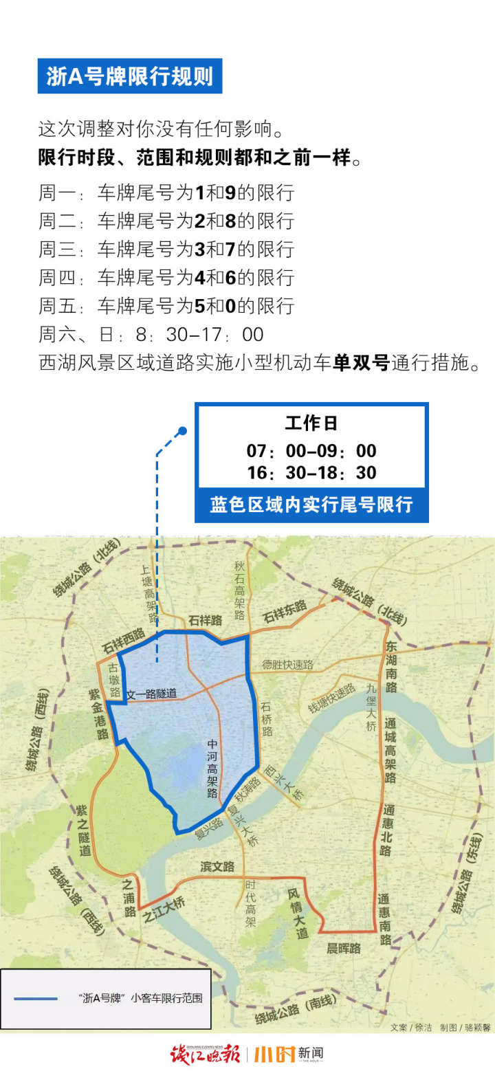 圖視繪車主快來對號入座3張圖看懂杭州錯峰限行調整