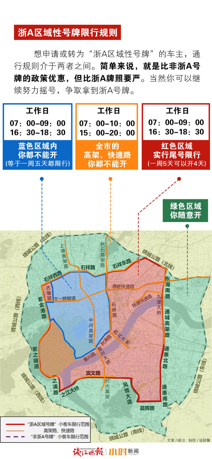 杭州市限行路线示意图图片