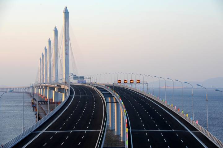 杭州湾大桥和嘉绍大桥图片