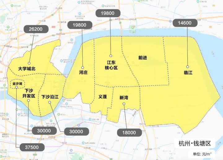 杭州最新區劃板塊限價地圖出爐最便宜12000元㎡