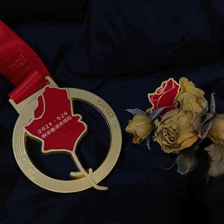 西湖玫瑰跑奖牌图片