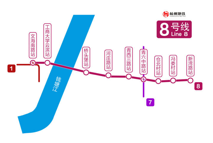 地铁8号线全程线路图图片