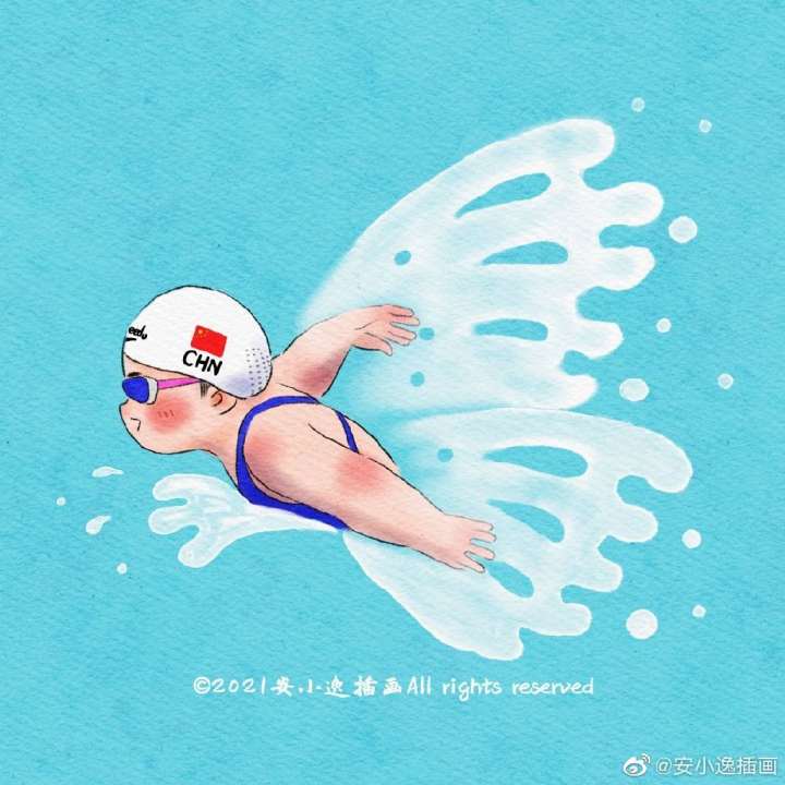 张雨霏简笔画图片