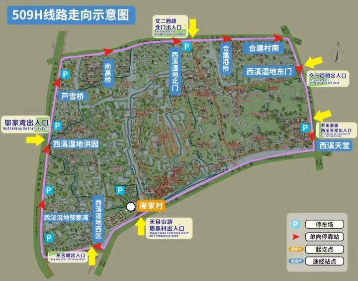 景區南線的4,12,31,194,315,318路,梅靈路沿線的103,121,324m,1314路