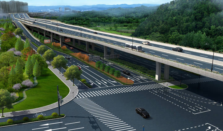 杭州又有两段高架路即将通车,迎亚运快速路建设进入全面冲刺阶段